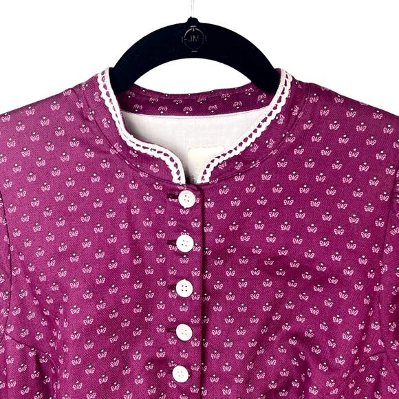 Vintage Tostmann Trachten Oktoberfest Dirndl Germany Burgundy Women's Dress EU42 - Picture 5 of 11